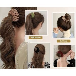 2 Silicone Lavender and Black Ponytail Holders NWOT